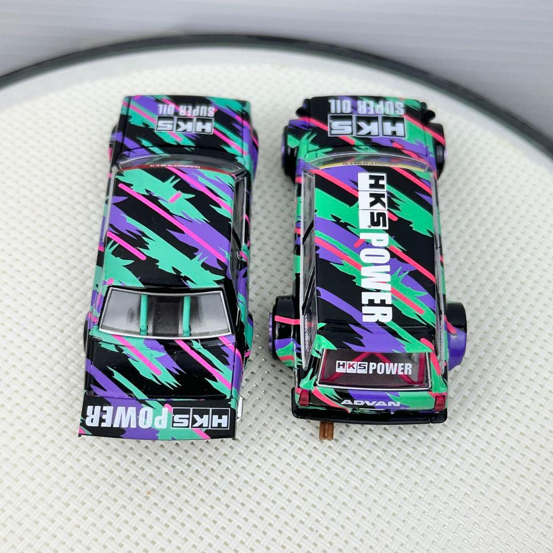 街道ハウス　MiniGT　ダットサン 510　ワゴン　 V1 HKS 2台セット