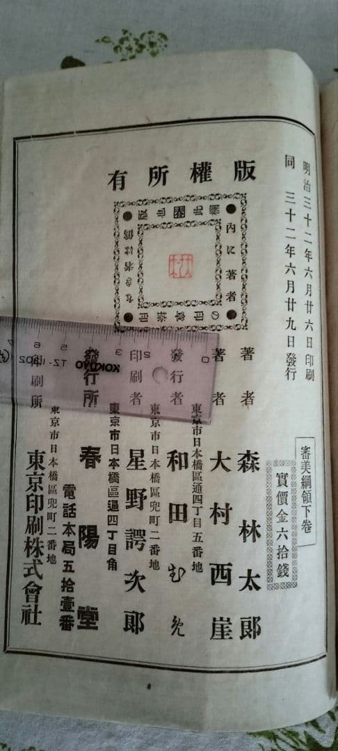 審美綱領 （上・下）　森林太郎　大村西崖