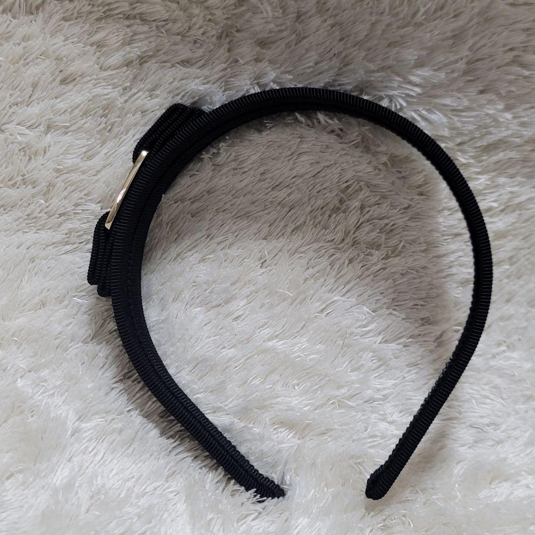 美品✨フェラガモ ヴァラ カチューシャ ブラック ゴールド金具 保存袋