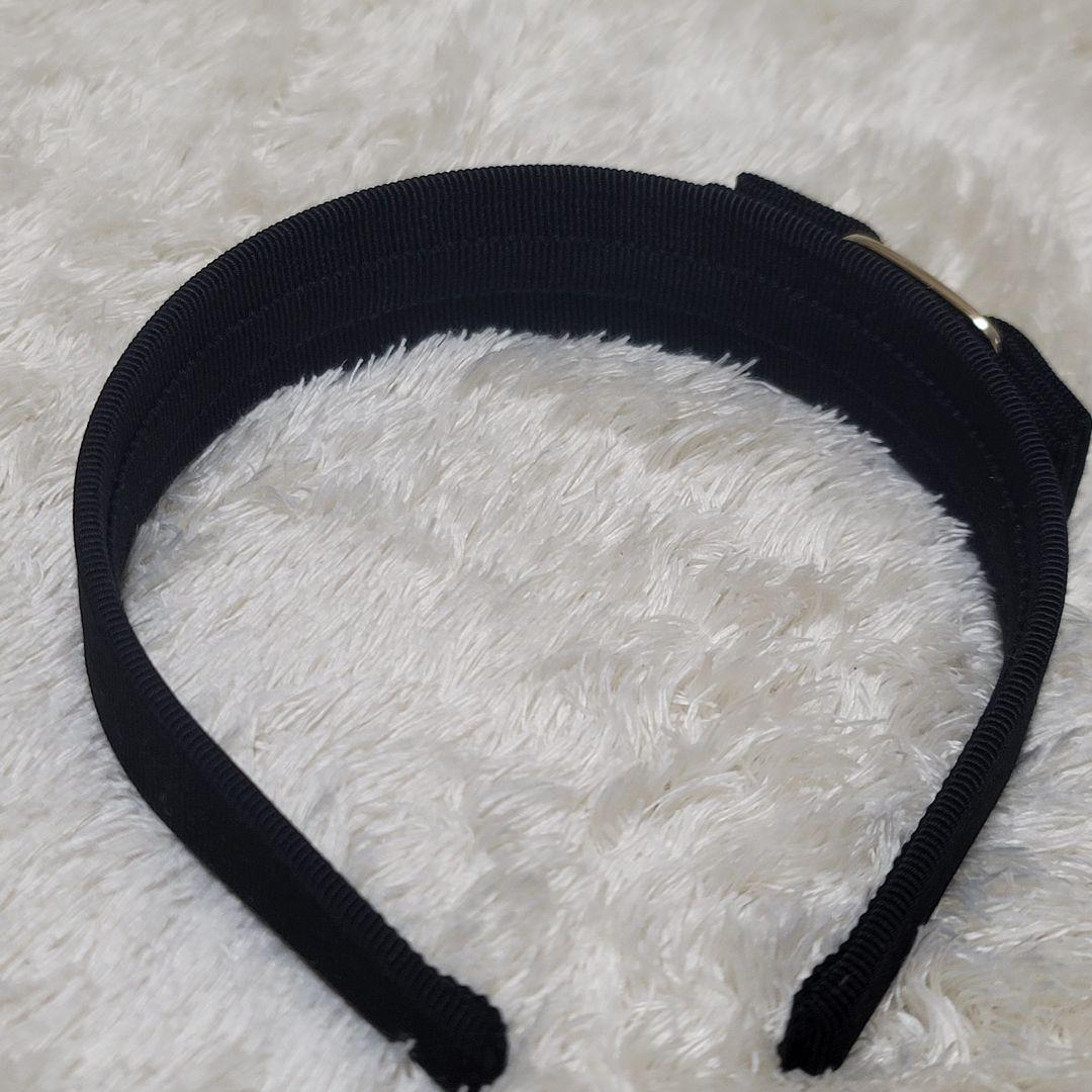 美品✨フェラガモ ヴァラ カチューシャ ブラック ゴールド金具 保存袋