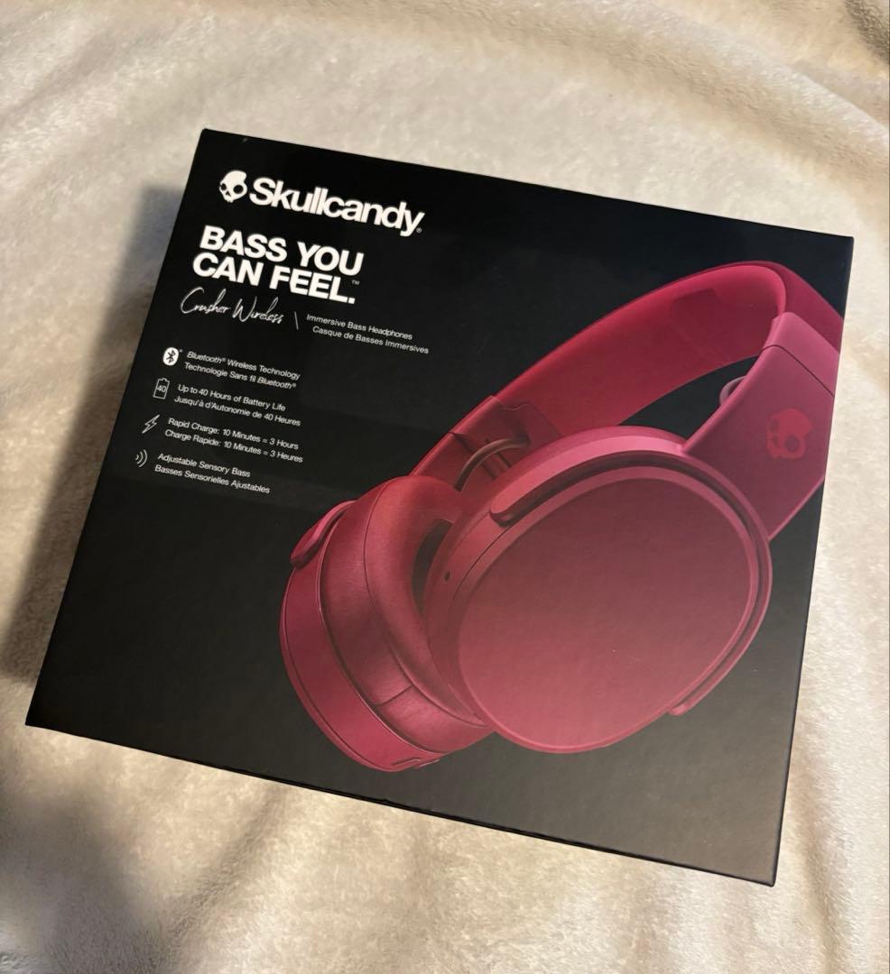 Skullcandy ワイヤレスヘッドホン　バーガンディ
