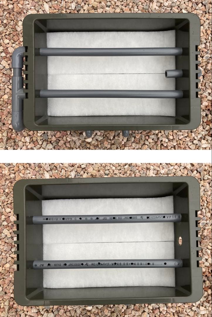 【DIY】三段式外部ろ過装置（個人製作濾過装置）【メダカ・金魚・錦鯉の屋外飼育】