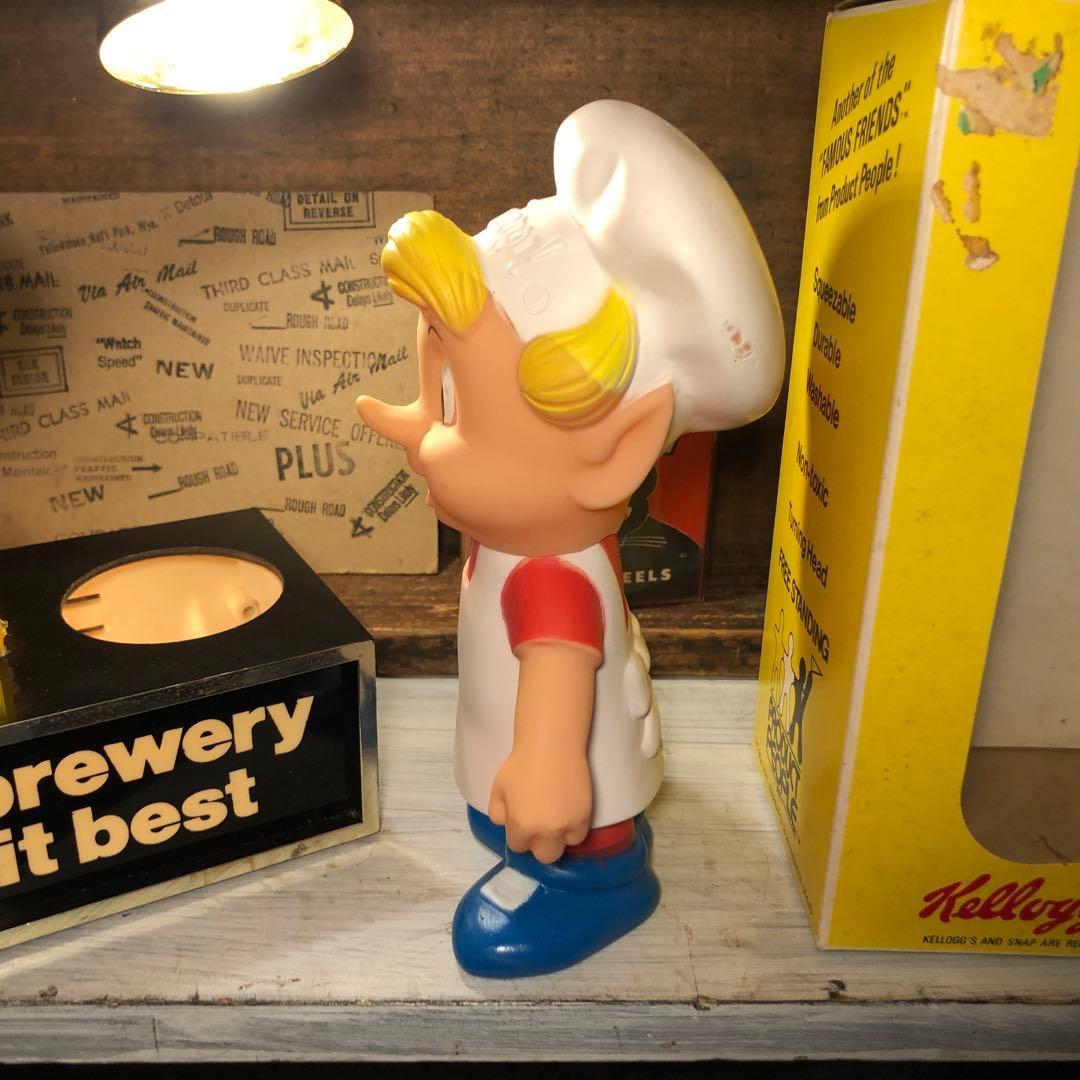 1974年　ケロッグ　ソフビ　箱入り Kellogg's Snap 腕下げ　レア