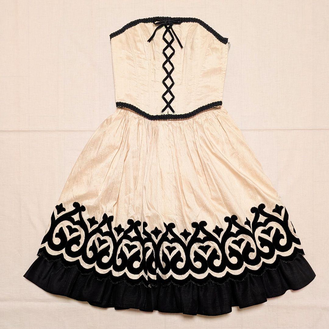 Mille fleurs ドレス ビスチェ&スカート 2ピースセット Sサイズ