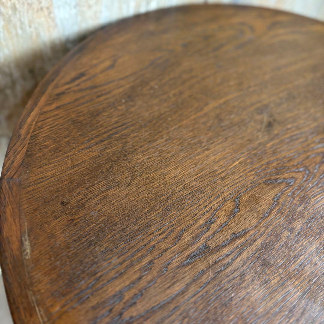 オーク材　ラウンドコーヒーテーブル