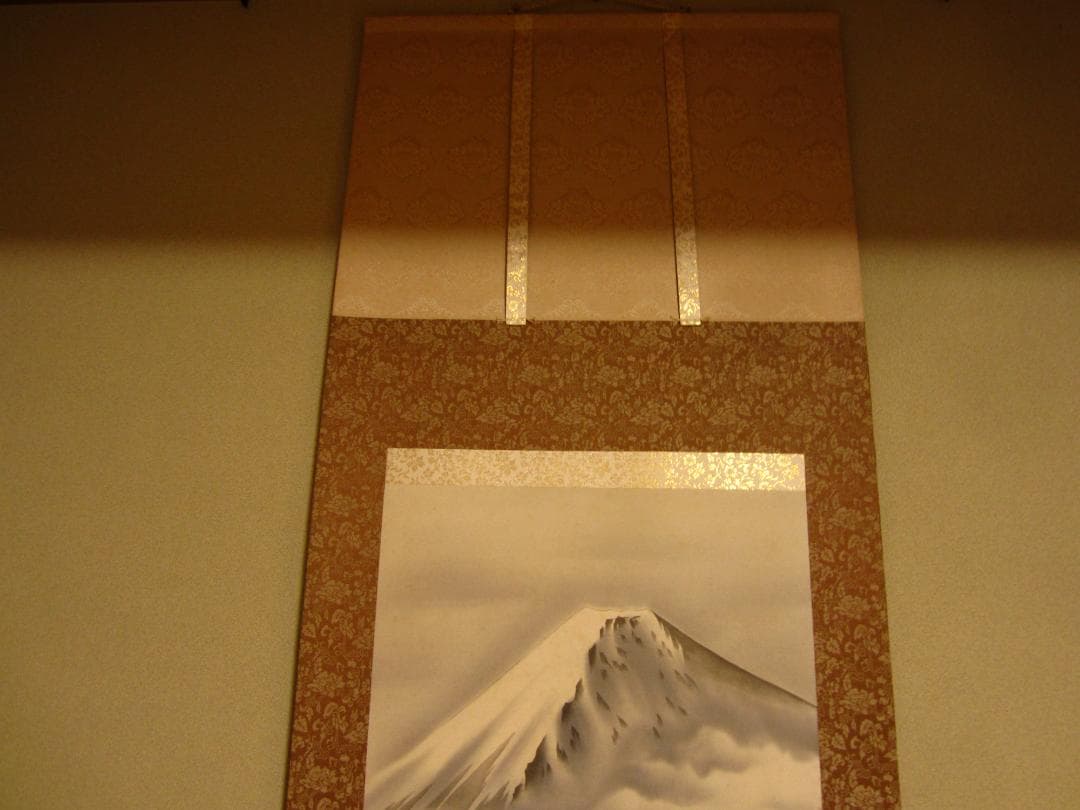 ◆掛軸 水墨画 華岳◆Japanese arts hanging scroll