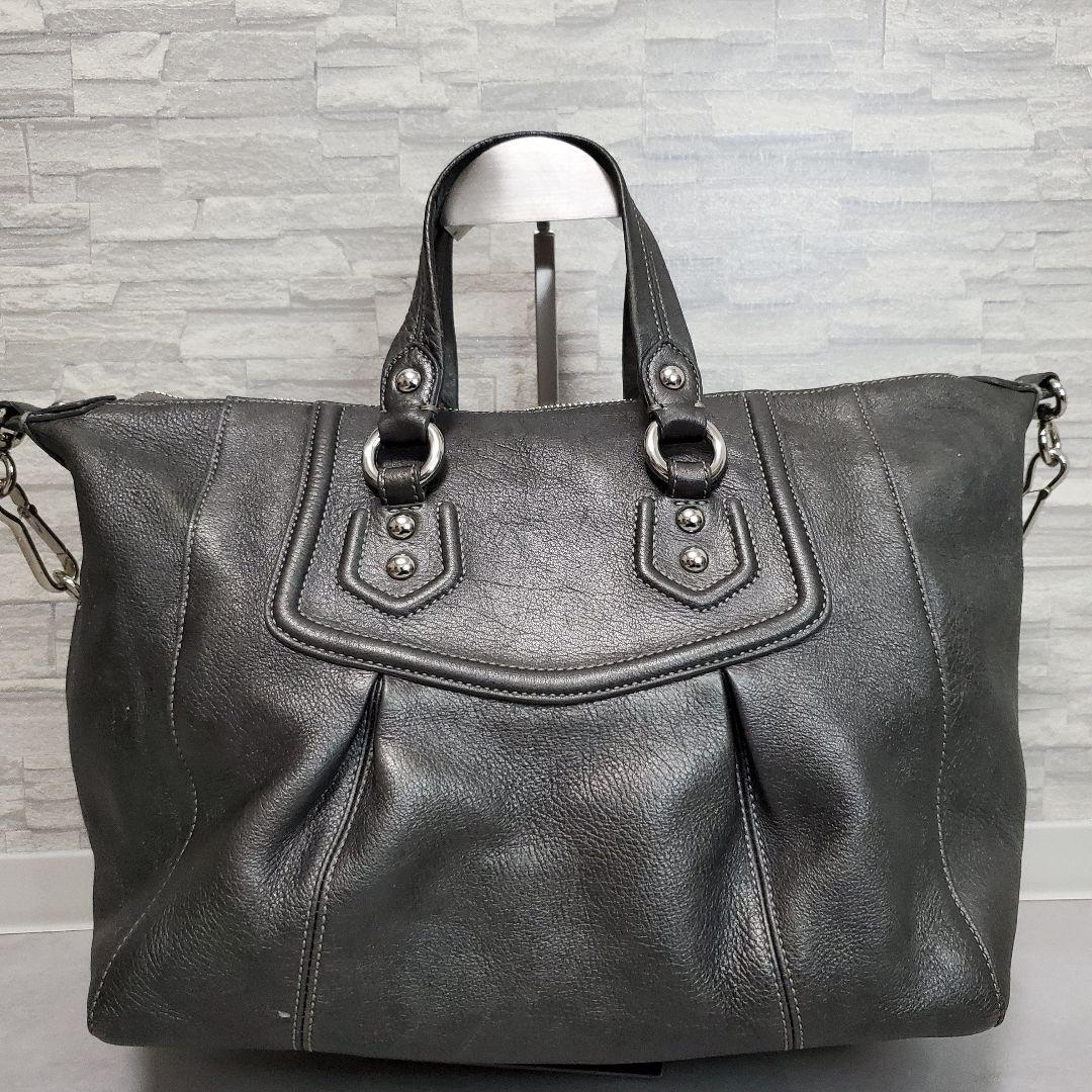 美品✨️COACH マディソン 2WAY レザー 14312 ダークグレー