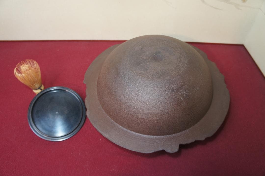 ☆在銘 大型 平蜘蛛釜 透木釜 送料込み