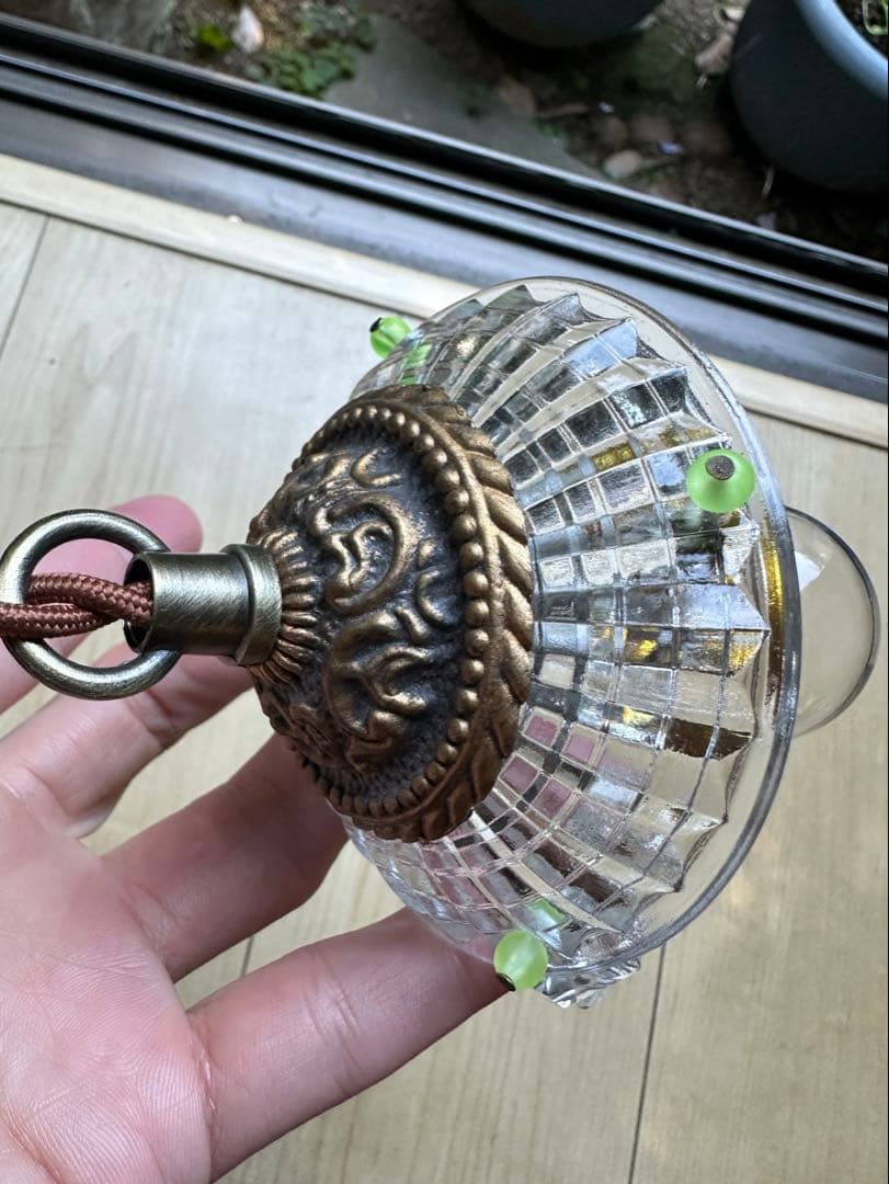 20's フランス アンティーク 希少なスピアドロップの可愛いミニシャンデリア＊