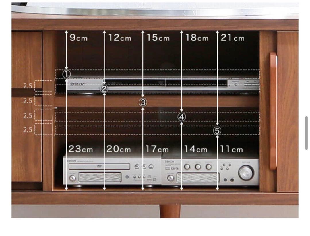 ウォールナット テレビ台 ロウヤ