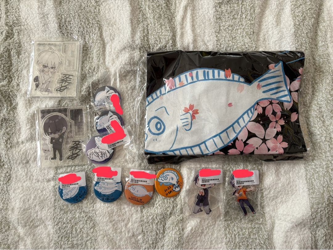 一条ひらめ　缶バ/Tシャツ/アクスタ