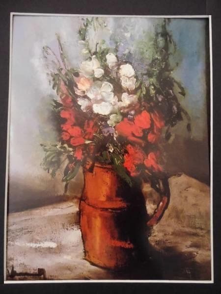 モーリス・ド・ブラマンク、花、希少な額装用画集より、新品高級額装付