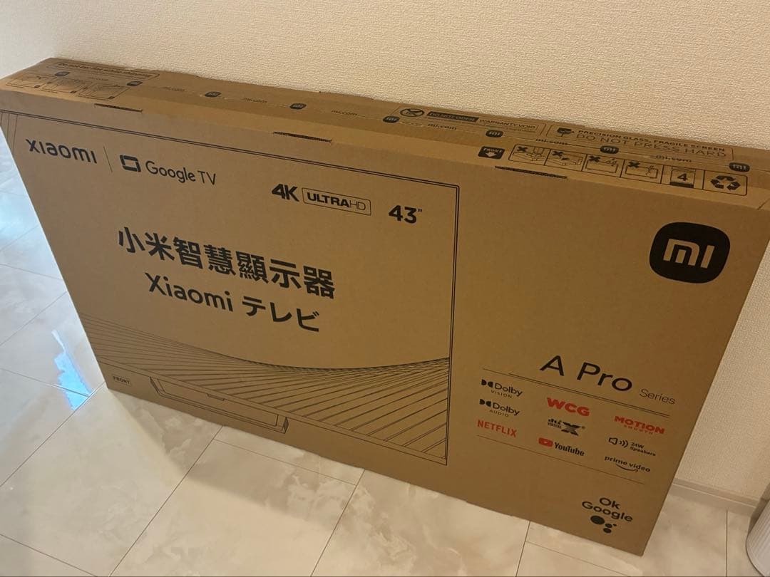 テレビ Xiaomi R23Z012A 43V型 チューナーレス