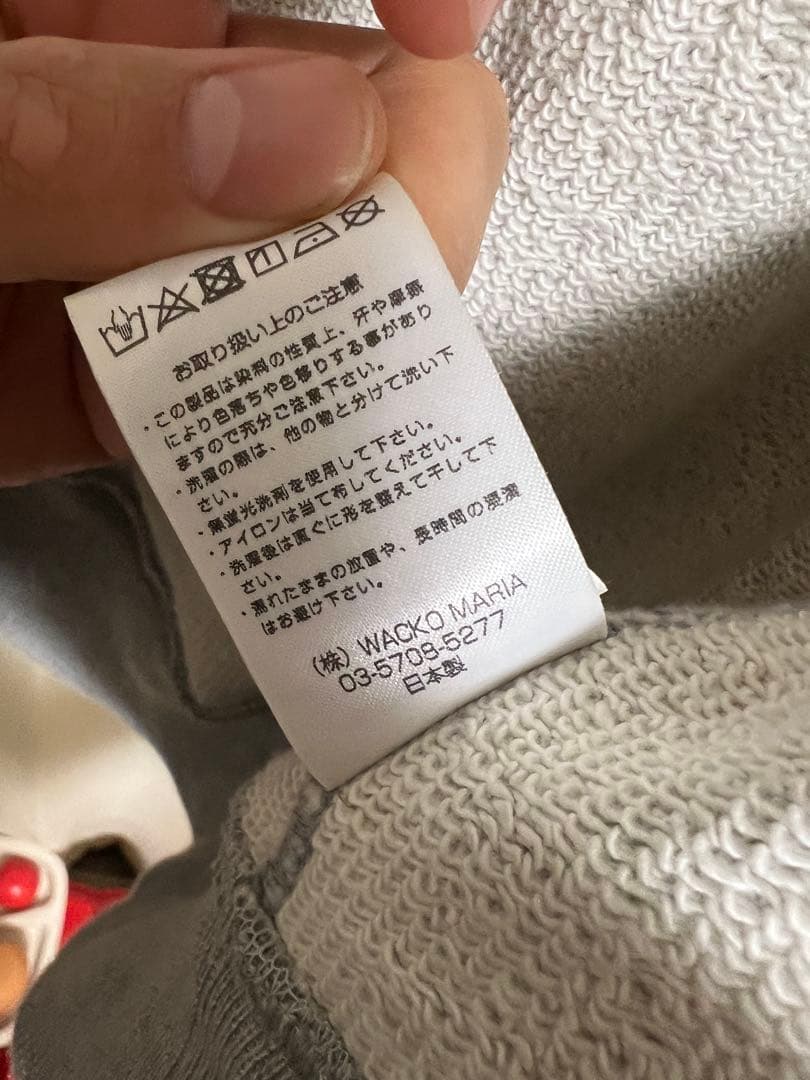 WACKO MARIA グレー ジップアップパーカー