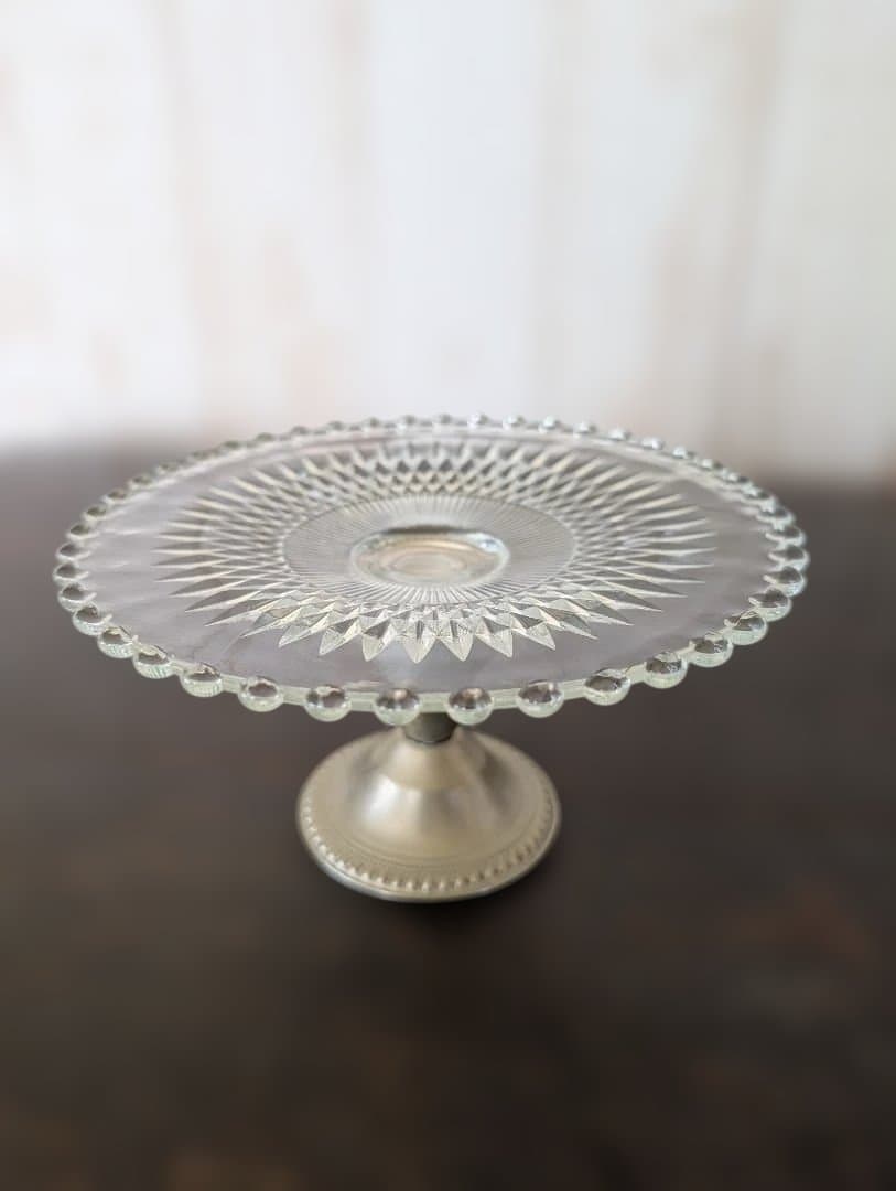 Duchin Sterling　ガラス製ケーキスタンド　アンティーク