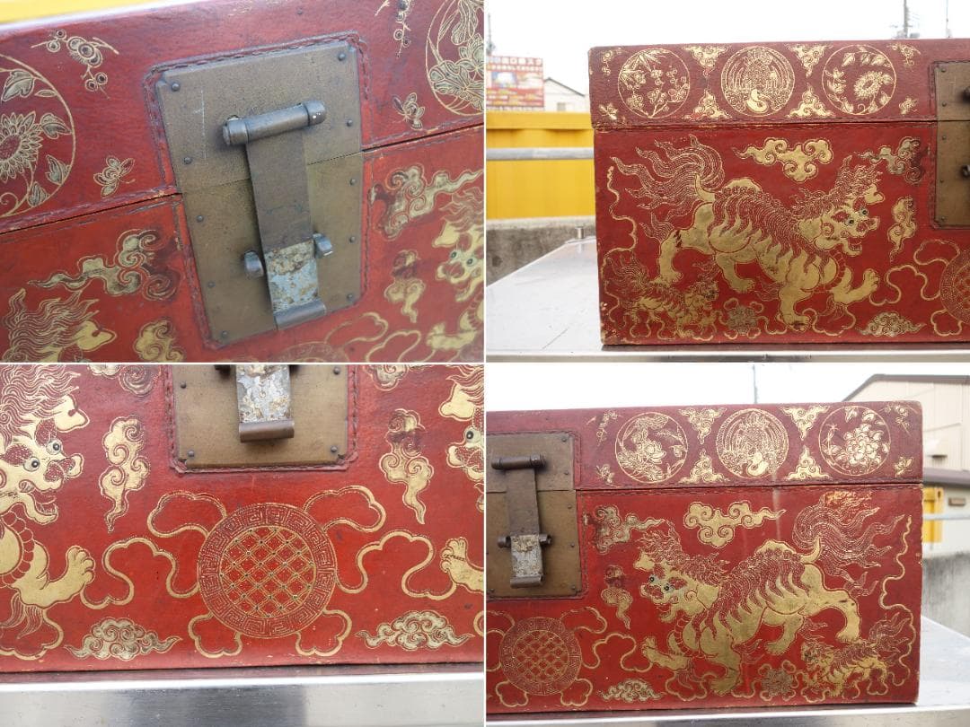 【中古】K▼支那 清国末 大正時代 中国文物 清朝中国 箱 (37626)