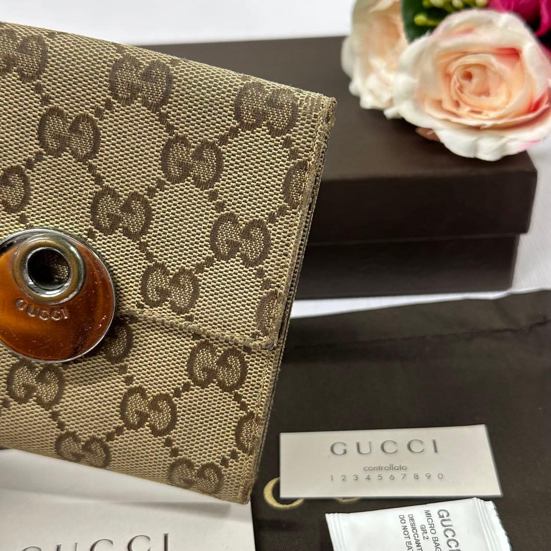 新品同様‼️ グッチ　GUCCI 財布　二つ折り　折り財布 GGキャンバス