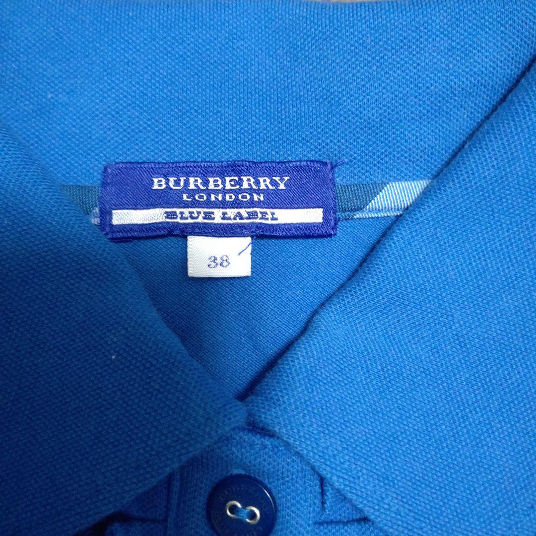 そ*と様 BURBERRY バーバリー フリル ポロシャツ ロゴ 刺繍 カットソ
