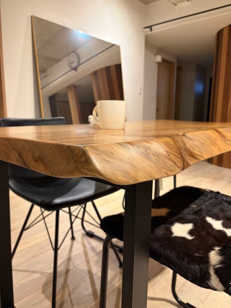 一枚板　無垢オーク　ダイニングテーブル