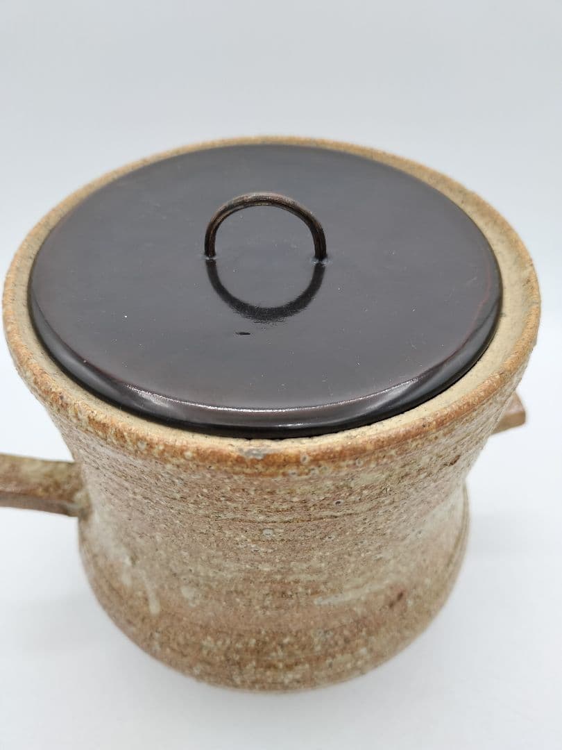 c523 水指 信楽山水 替蓋付 諏訪蘇山　木箱 茶道具 古物