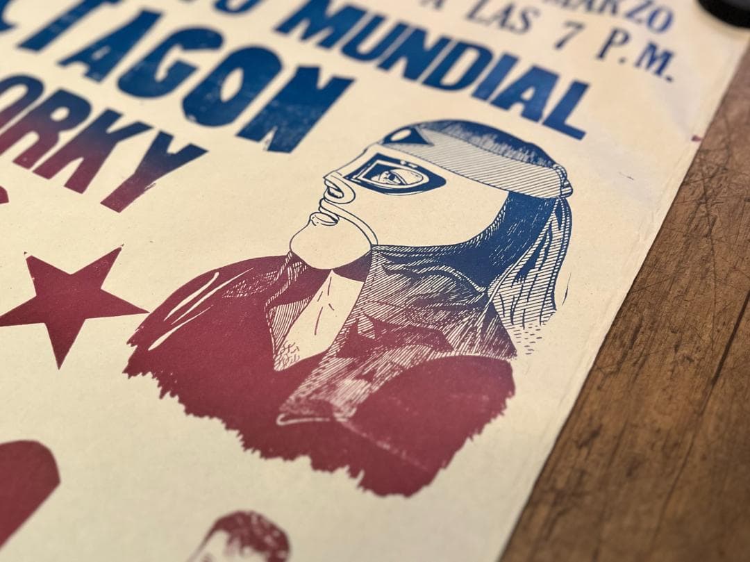 希少☆1987年／ルチャリブレ／メキシカンプロレス／ヴィンテージ／興行ポスター