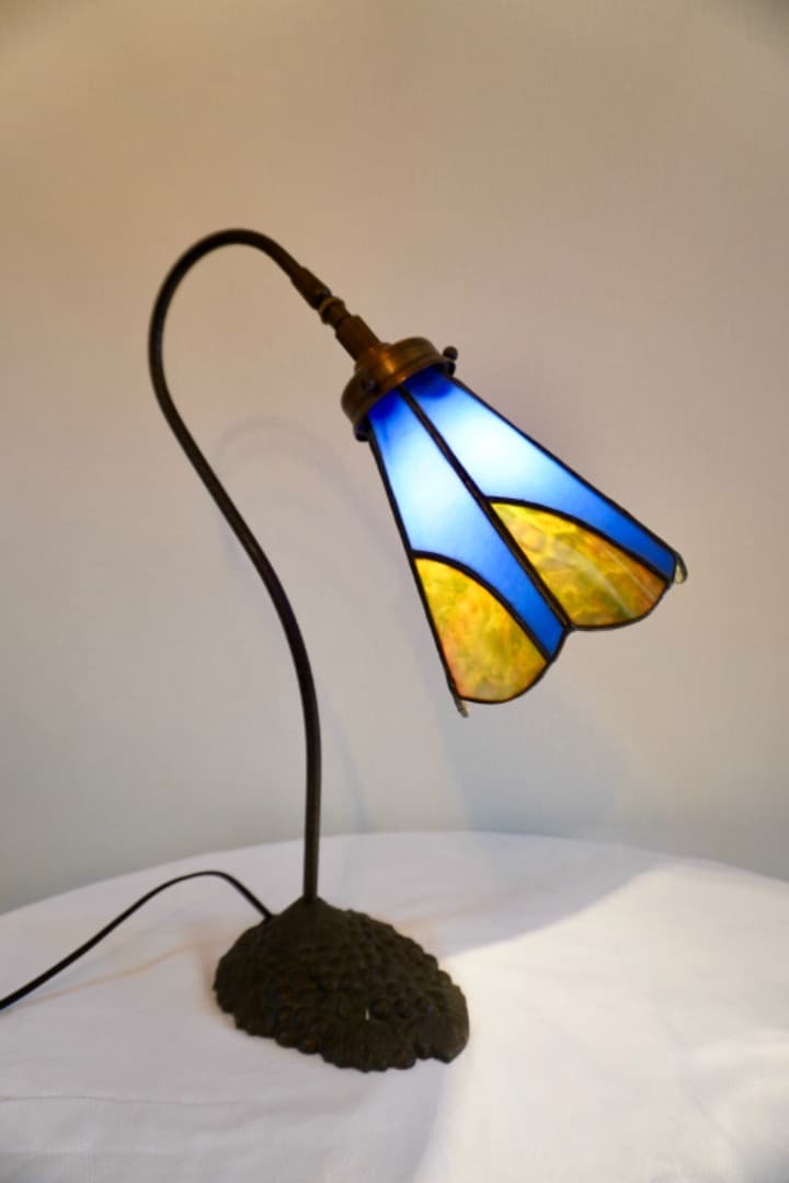 ヴィンテージ ステンドグラス テーブルランプ