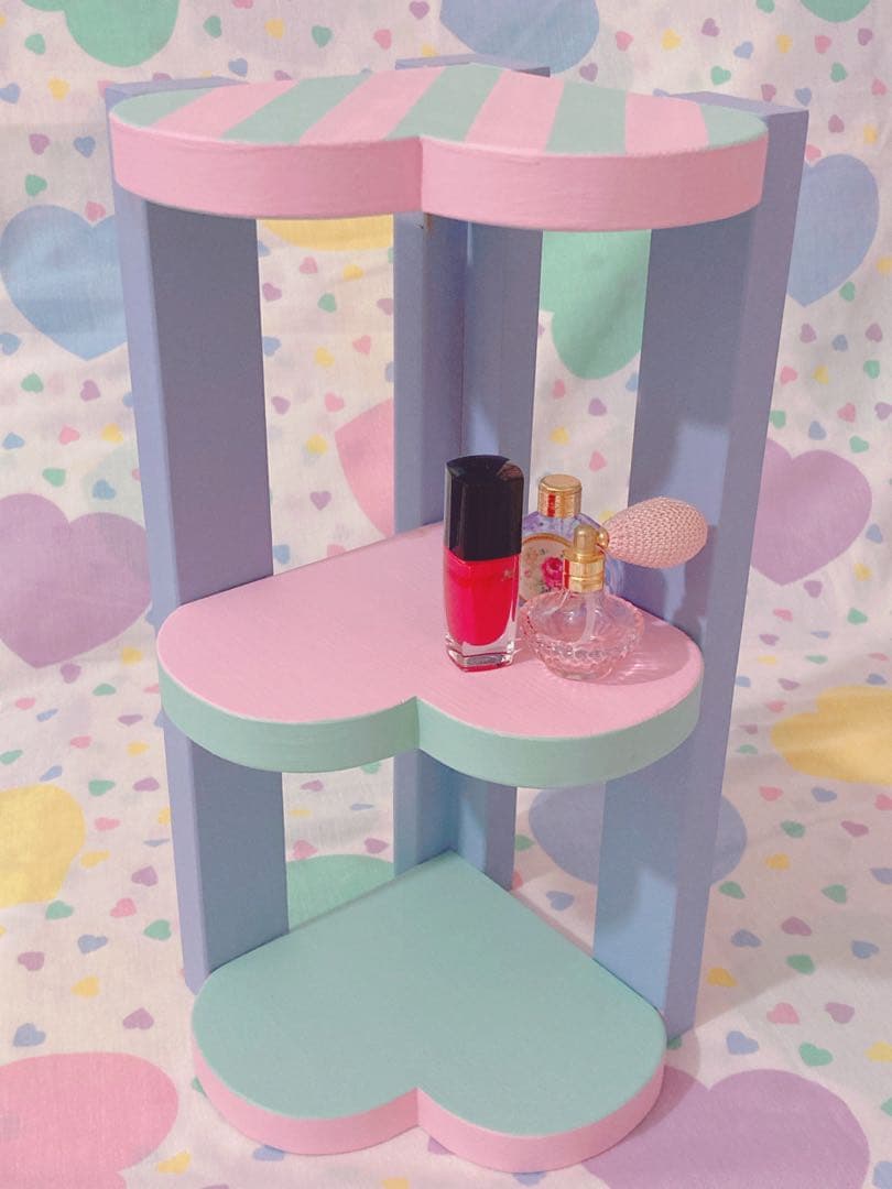 ♡パステルハートシェルフ ハンドペイント レトロファンシートイ spank♡