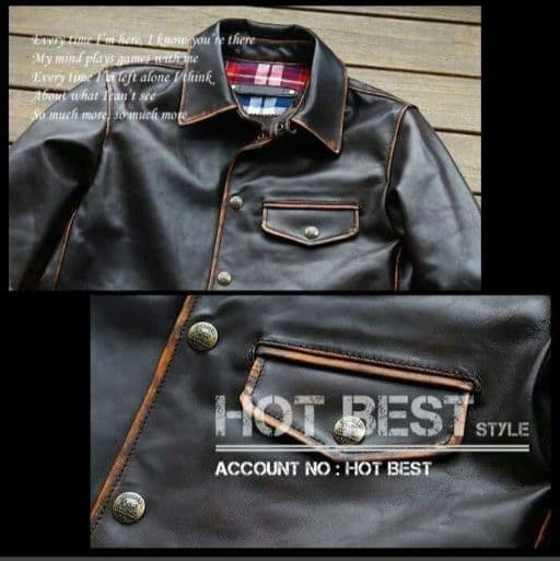 L【新作新品】最高級 茶心馬革ホースハイド ベジタブルタンニンなめしジャケット