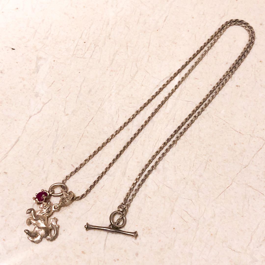 ジィオデシック　ルビー　￼ライオンネックレス￼