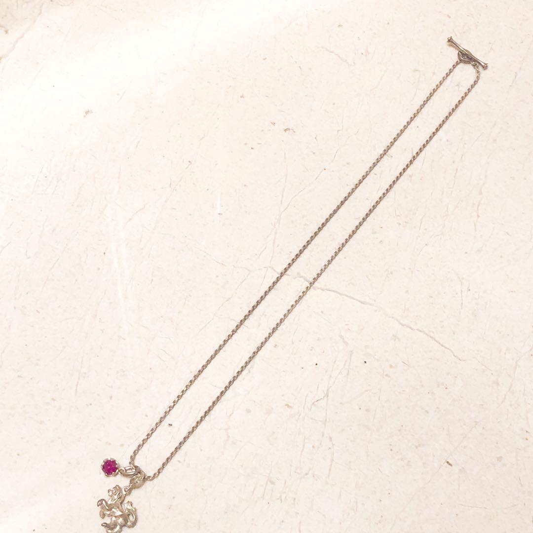 ジィオデシック　ルビー　￼ライオンネックレス￼