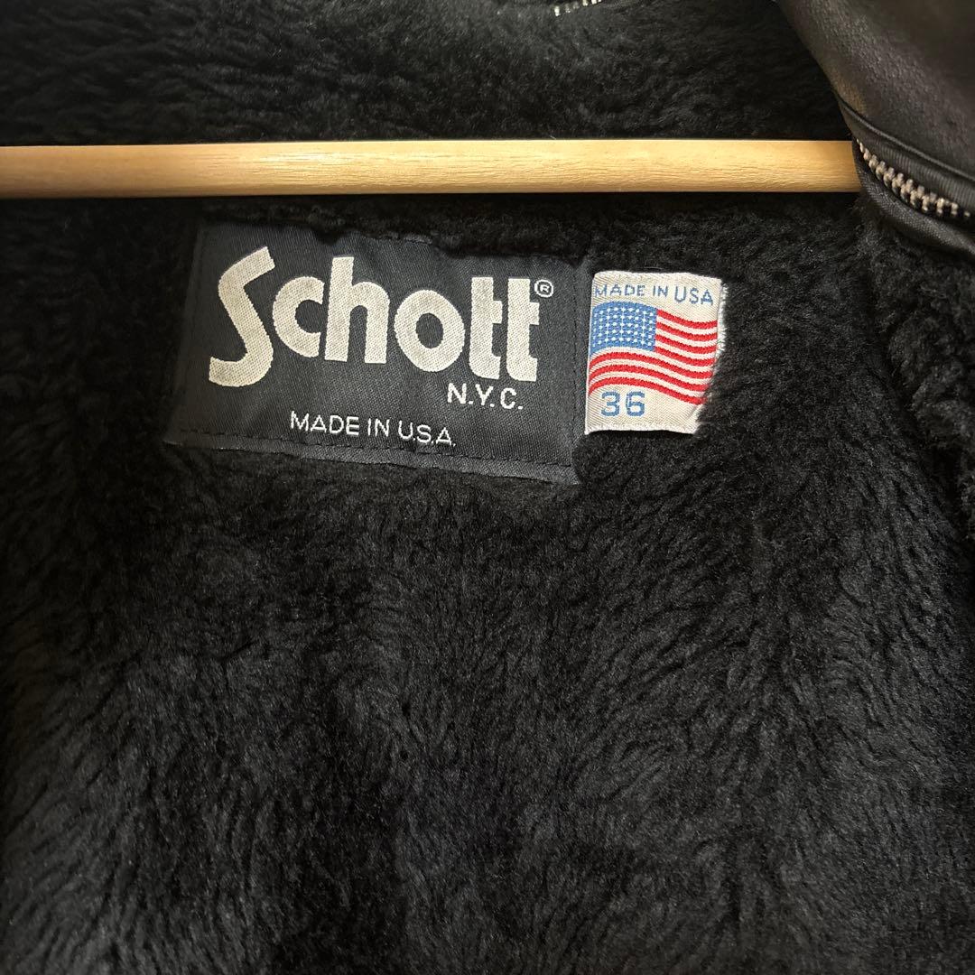 【Schott】641 シングルライダースジャケット 36