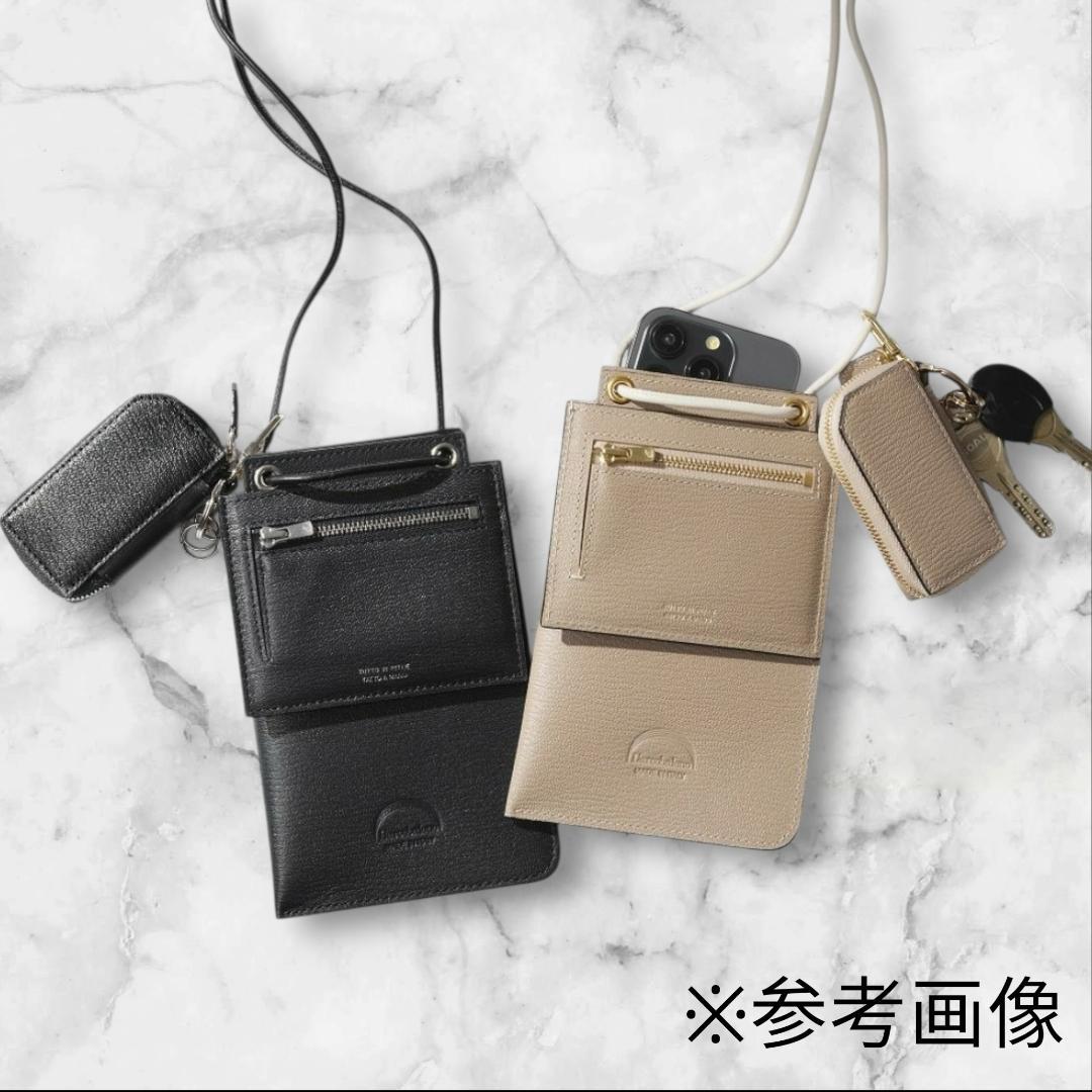 2272【新品 定価15,402円】ラルコバレーノ★キーケース★レザー★本革★黒