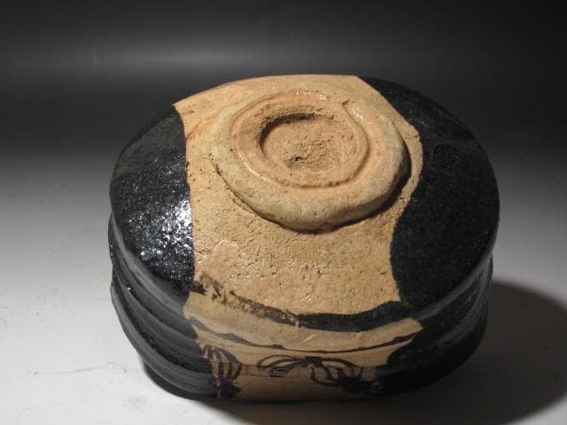 ☆　永楽善五郎　織部写茶碗　表千家　十四代　而妙斎の花押がございます☆y573