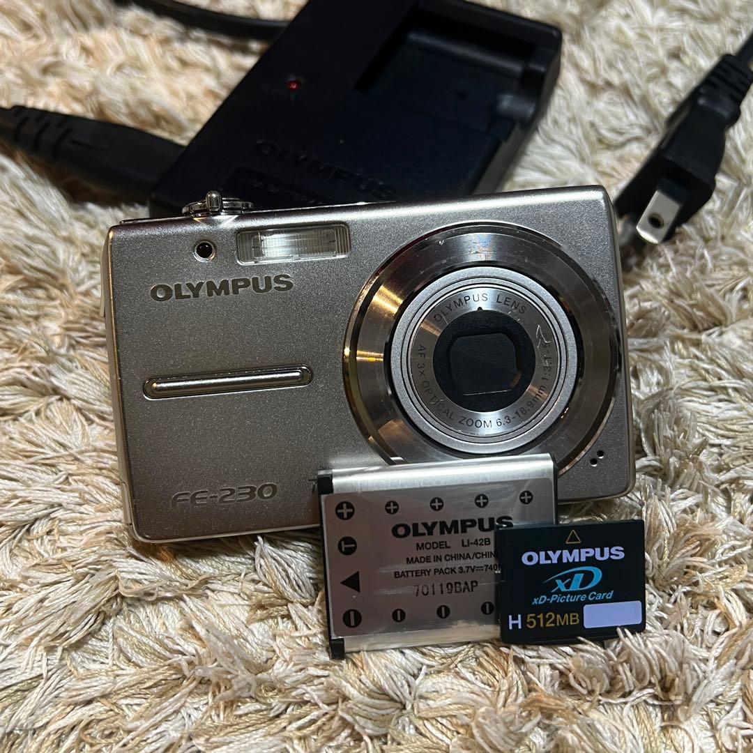 動作確認済⭐︎ Olympus fe-230 シルバー　デジカメ　コンデジ