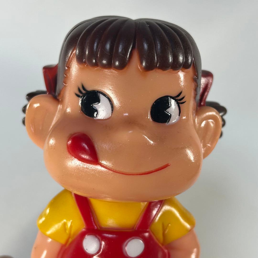 不二家　ペコちゃん　ソフビ貯金箱　レトロ