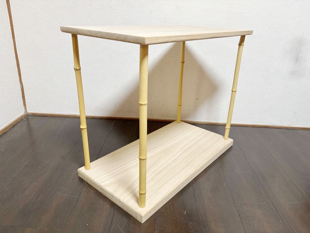 未使用 茶道具 一斎作 竹台子 利休好写し 組み立式 煎茶道具 天然木製 紙箱