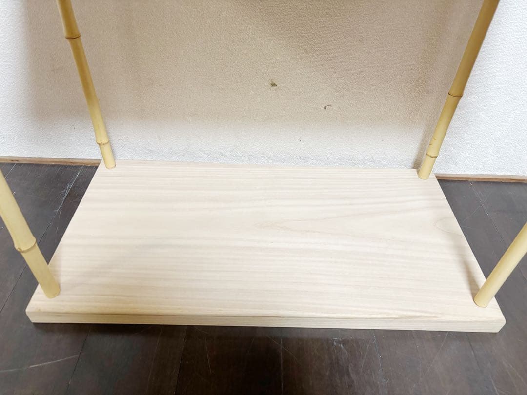 未使用 茶道具 一斎作 竹台子 利休好写し 組み立式 煎茶道具 天然木製 紙箱