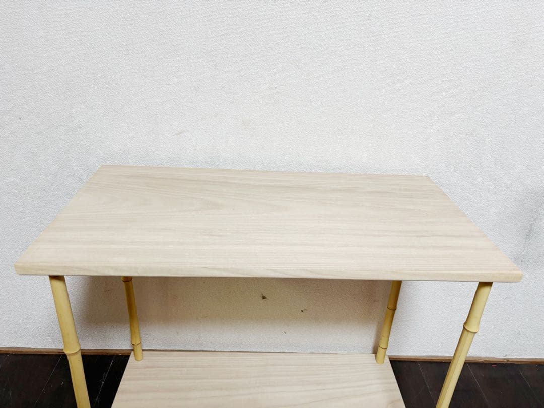 未使用 茶道具 一斎作 竹台子 利休好写し 組み立式 煎茶道具 天然木製 紙箱