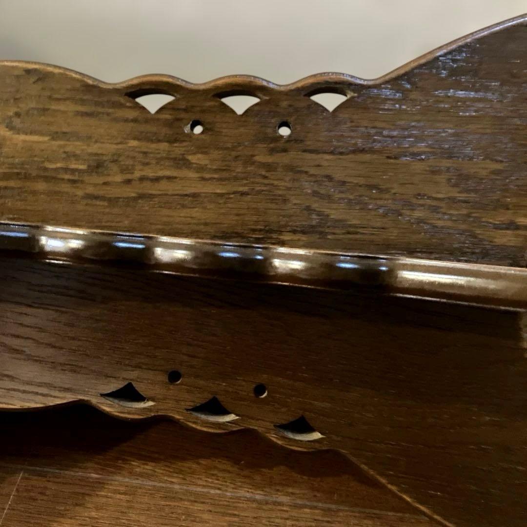 パリの雑貨屋　廃番品　ハンドメイド木製スツール　ミニテーブル　ダークブラウン