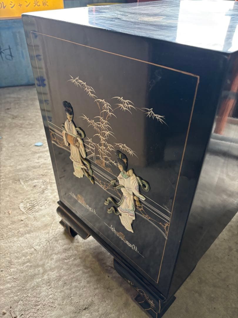韓国 中国 唐木 螺鈿 象嵌 漆 キャビネット 箪笥