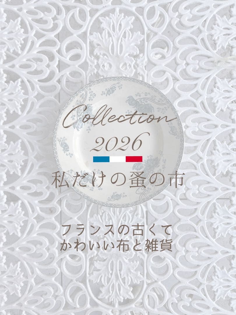 ◆フランスアンティーク｜サングミンヌ30cm大皿プレート花ボタニカル青緑陶器睡蓮