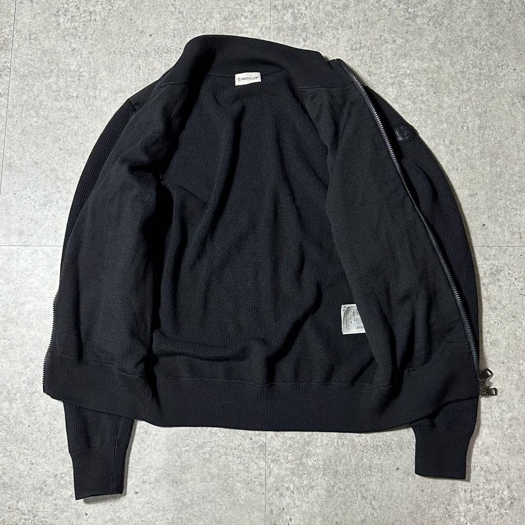 2017年モデル MONCLER ハイブリッド ニット カーディガン 黒 S