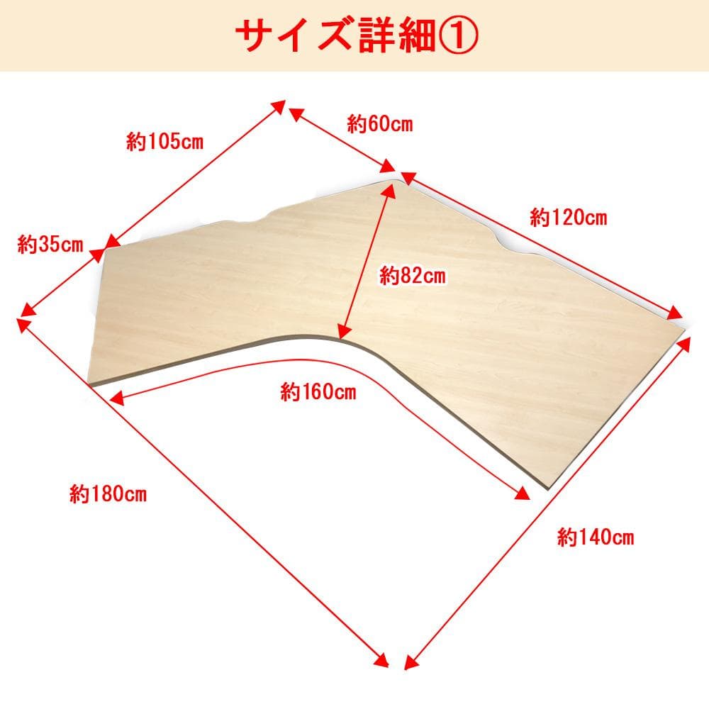 スチールケース Steelcase L字デスク ペンタゴン 天板のみ FE2