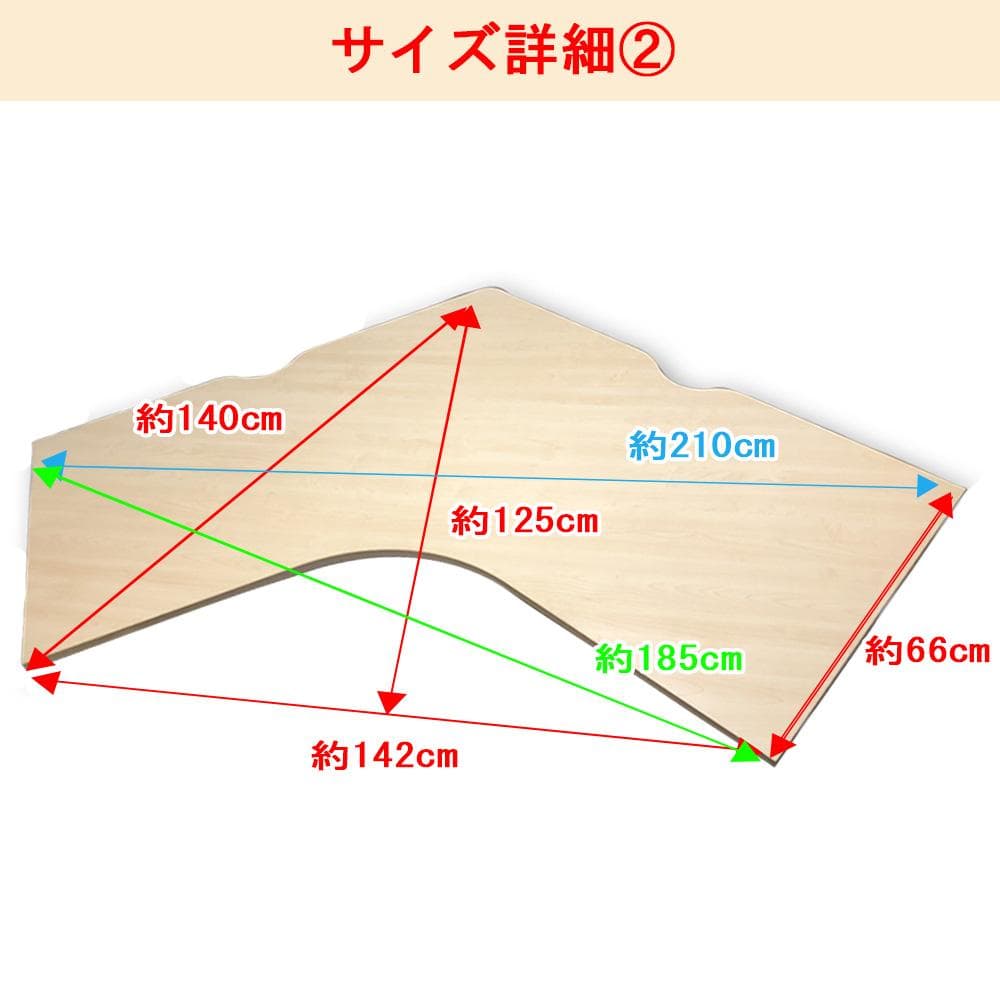 スチールケース Steelcase L字デスク ペンタゴン 天板のみ FE2