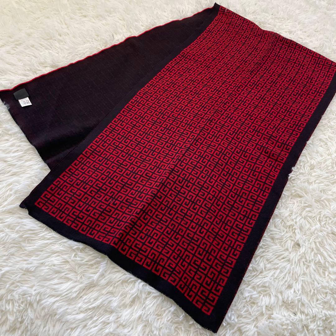 【スズキ】GIVENCHY ジバンシィ Gモチーフ 総柄 マフラー