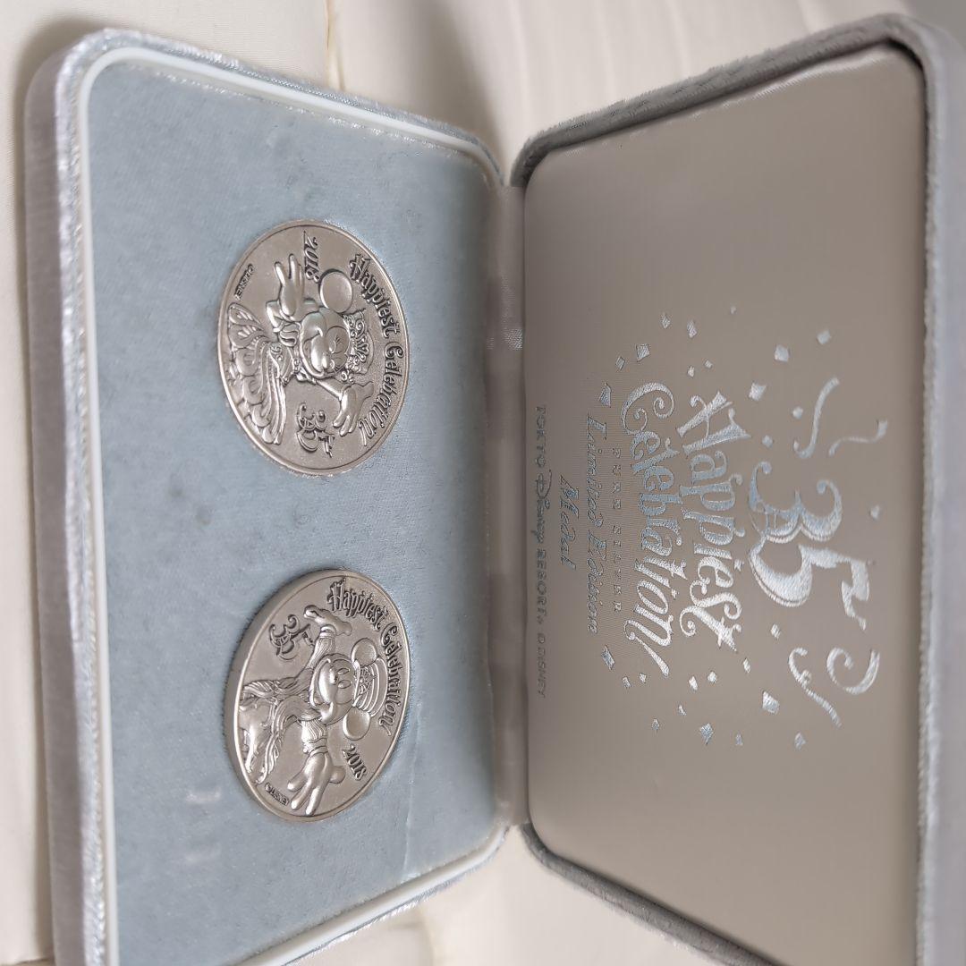 35周年記念ミッキー・ミニー銀製2枚セット