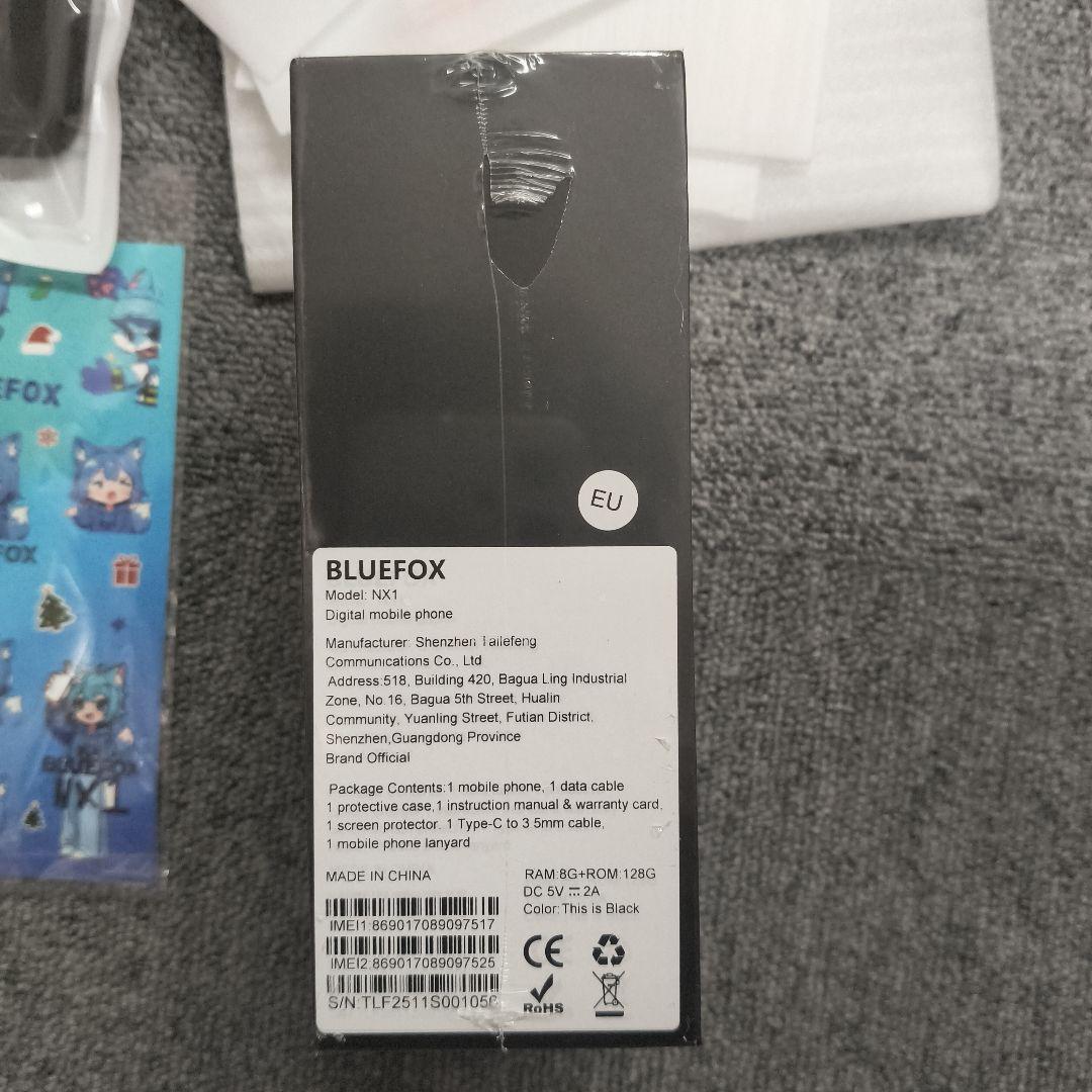 新品未開封BLUEFOX NX1 RAM 8GB ROM 128GB black