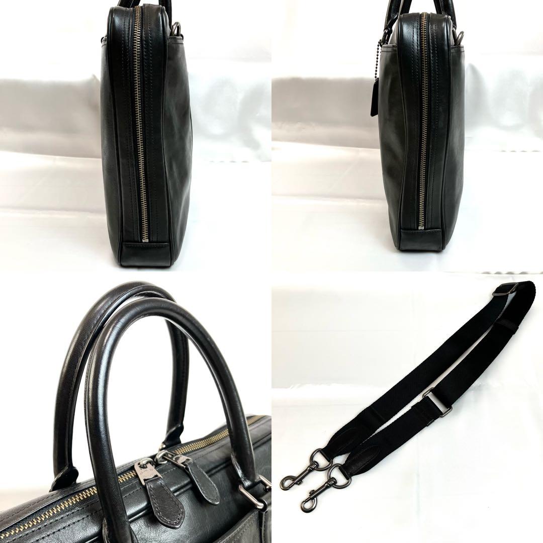 【極美品】コーチ メトロポリタン ブリーフケース 2way ロゴ ブラック