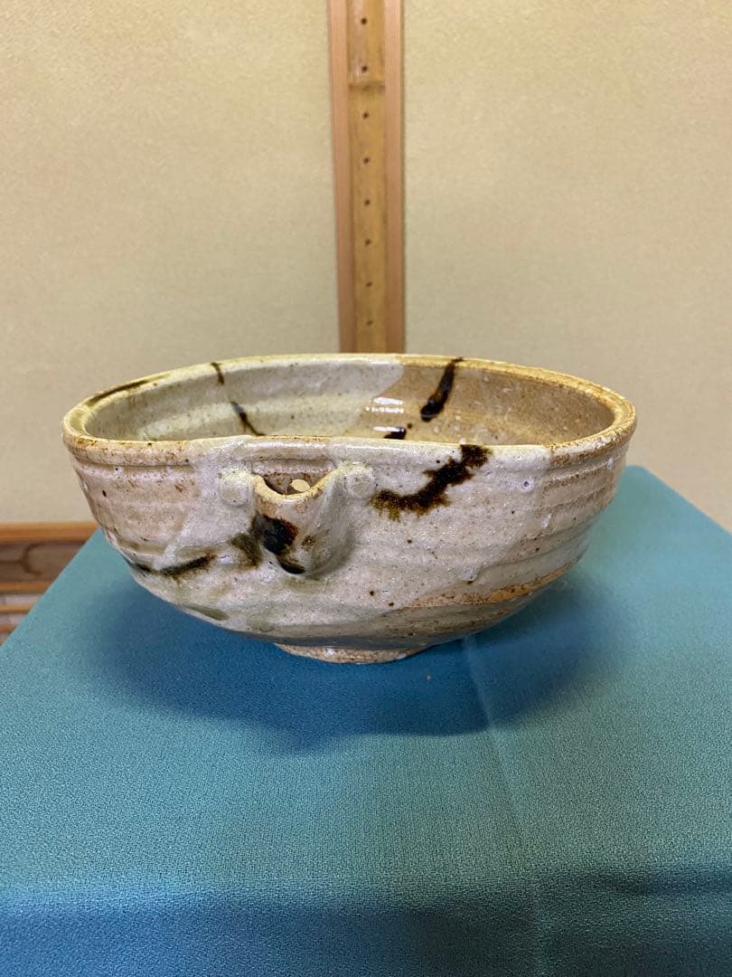 茶道具/片口菓子鉢 加藤光右衛門作 山十窯 美濃伊賀焼 共箱