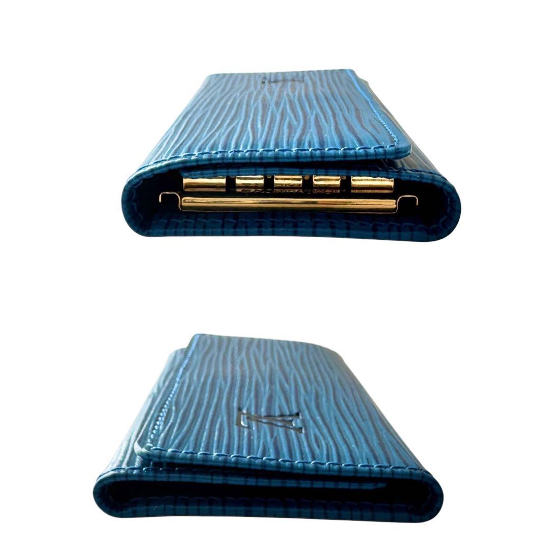 ルイヴィトン　ミュルティクレ4　エピ　 キーケース　4連　青　新品に近い